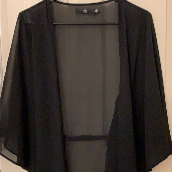Missguided Sheer black Tie kimono/robe - Picture 3 of 5